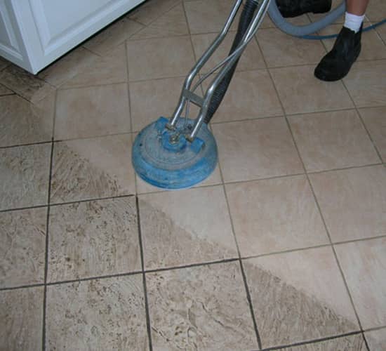 before and after tile grout cleaning